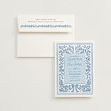 "Porcelain Floral" - Wedding Invitations in Porcelain by Elly - Invitation with Envelope