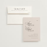 "Sibonie" - Wedding Invitations in Ivory by Melanie Kosuge - Invitation with Envelope