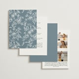 "Wreath In Bloom" - Wedding Invitations in Lake by Leah Bisch - Back of Card Options