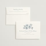 "Wreath In Bloom" - Wedding Invitations in Lake by Leah Bisch - FREE Recipient Addressing