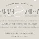 "White Shadows" - Wedding Invitations in Champagne by Jessica Williams - Detail
