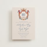 "Swan Crest" - Wedding Invitations in Royal by Cass Loh - Front