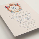 "Swan Crest" - Wedding Invitations in Royal by Cass Loh - Detail