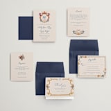 "Swan Crest" - Wedding Invitations in Royal by Cass Loh - Invitation Suite