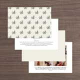 "Elegance Illustrated" - Wedding Invitations in Beige by Phrosné Barwood - Back of Card Options