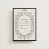 "Ornate sketched frame" - Wedding Invitations in Latte by Jackie Crawford - Front