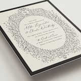 "Ornate sketched frame" - Wedding Invitations in Latte by Jackie Crawford - Detail
