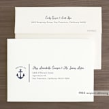 "Down by the Sea" - Wedding Invitations in Marine by Sandra Picco Design - FREE Recipient Addressing