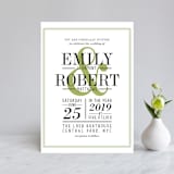 "Wed in Type" - Wedding Invitations in Moss by Ariel Rutland - Front