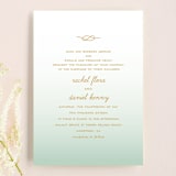 "Simple Knot" - Wedding Invitations in Mint by SimpleTe Design - Front