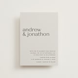 "Align" - Wedding Invitations in Linen by JoAnn Jinks - Front