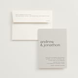 "Align" - Wedding Invitations in Linen by JoAnn Jinks - Invitation with Envelope
