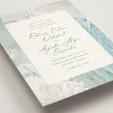 "Tidal Wave" - Wedding Invitations in Aqua by Hooray Creative - Detail