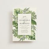 "Tropical Vows" - Wedding Invitations in Jade by Chris Griffith - Front
