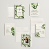"Tropical Vows" - Wedding Invitations in Jade by Chris Griffith - Invitation Suite