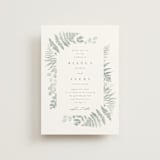 "Gilded Woodland" - Wedding Invitations in Fern by Kristie Kern - Front