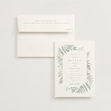 "Gilded Woodland" - Wedding Invitations in Fern by Kristie Kern - Invitation with Envelope