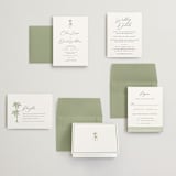 "Palm Monogram" - Wedding Invitations in Leaf by Olivia Raufman - Invitation Suite