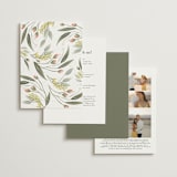"Peony Wreath" - Wedding Invitations in Peach by Joanna Griffin - Back of Card Options