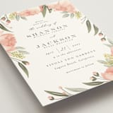"Peony Wreath" - Wedding Invitations in Peach by Joanna Griffin - Detail