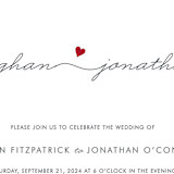 "Love Connection" - Wedding Invitations in Red Hot by Kim Dietrich Elam - Detail