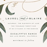 "Love Grows" - Wedding Invitations in Leaf by Leah Bisch - Detail