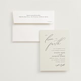 "Love and Faith" - Wedding Invitations in Vanilla by Louise Kay - Invitation with Envelope