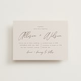"Love Note" - Wedding Invitations in Ecru by AK Graphics - Front