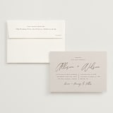 "Love Note" - Wedding Invitations in Ecru by AK Graphics - Invitation with Envelope