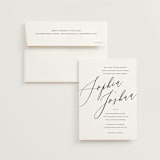 "Crescendo" - Wedding Invitations in Snow by Griffinbell Paper Co. - Invitation with Envelope