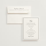 "Overlapping" - Wedding Invitations in Noir by Amy Kross - Invitation with Envelope