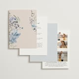 "Wildflower Wreath" - Wedding Invitations in Sky by Grace Kreinbrink - Back of Card Options