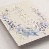 "Wildflower Wreath" - Wedding Invitations in Sky by Grace Kreinbrink - Detail