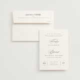 "Vow" - Wedding Invitations in Tuxedo by Leah Bisch - Invitation with Envelope