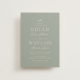 "Soft Arch" - Wedding Invitations in Sage by Erica Krystek - Front