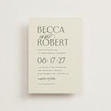 "Elegant Type" - Wedding Invitations in Cream by Louise Kay - Front