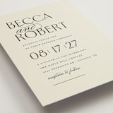 "Elegant Type" - Wedding Invitations in Cream by Louise Kay - Detail