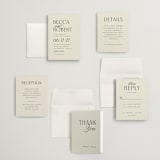 "Elegant Type" - Wedding Invitations in Cream by Louise Kay - Invitation Suite