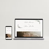 "Green Wreath" - Wedding Invitations in Champagne by Lori Wemple - FREE Wedding Website