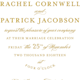 "Luxe Border" - Wedding Invitations in Gold by Sarah Brown - Detail