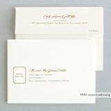 "Luxe Border" - Wedding Invitations in Gold by Sarah Brown - FREE Recipient Addressing
