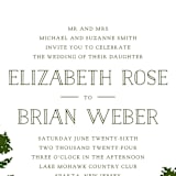 "Mountain View" - Wedding Invitations in Pine Green by Ariel Rutland - Detail