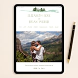 "Mountain View" - Wedding Invitations in Pine Green by Ariel Rutland - FREE Wedding Website