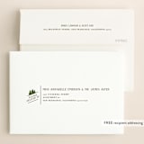 "Mountain View" - Wedding Invitations in Pine Green by Ariel Rutland - FREE Recipient Addressing