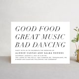 "Bad Dancing" - Wedding Invitations in Dove by Amy Payne - Front
