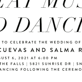 "Bad Dancing" - Wedding Invitations in Dove by Amy Payne - Detail