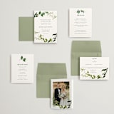 "Greenery" - Wedding Invitations in Fern by Susan Moyal - Invitation Suite