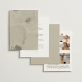"Linen and Cloth" - Wedding Invitations in Almond by Peony Rose Design - Back of Card Options