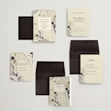 "Linen and Cloth" - Wedding Invitations in Almond by Peony Rose Design - Invitation Suite