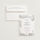 "Forever" - Wedding Invitations in Ink by Blustery August - Invitation with Envelope